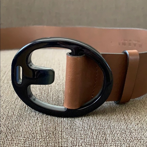 Marni brown leather belt main image 5